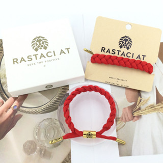 RASTAClAT สร้อยข้อมือเชือกถักสีแดงพร้อมกล่องสร้อยข้อมือโลโก้คลาสสิกผู้ชายผู้หญิงมิตรภาพปรับสร้อยข้อมือคู่วันวาเลนไทน์