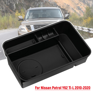 กล่องเก็บของที่พักแขนคอนโซลกลางรถยนต์ อุปกรณ์เสริม สําหรับ Nissan Patrol Y62 Ti-L 2010-2014 2015 2016 2017 2018 2019 2020