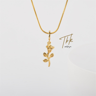 TBK สร้อยคอ สแตนเลส ผู้หญิง แฟชั่น chain จี้ทอง โซ่ necklace 18K เครื่องประดับ แฟชั่นไม่ลอกดํา สําหรับผู้หญิง 1179n