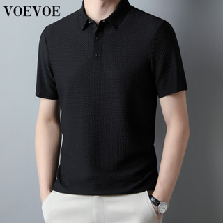 Voevoe เสื้อโปโล แขนสั้น ระบายอากาศ ลําลอง สําหรับผู้ชาย