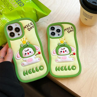 เคสโทรศัพท์มือถือ ซิลิโคน ลายกระต่าย สําหรับ Iphone 14Pro Max 13 11 12Pro Max