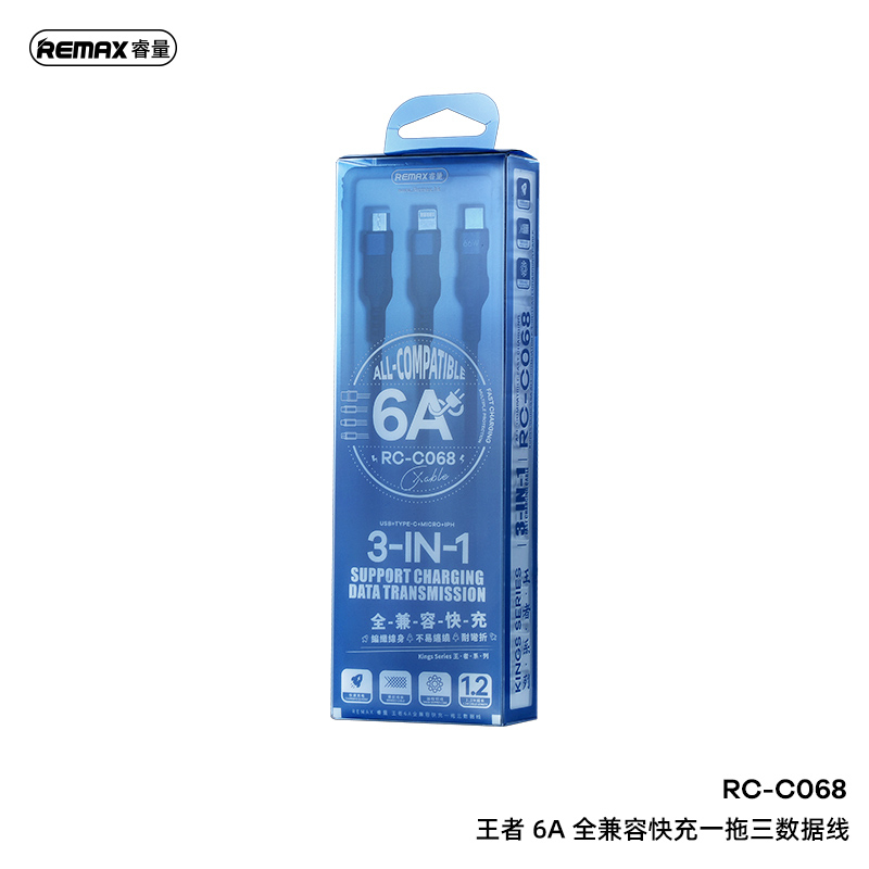 Remax RC-C068th Kings Series 6A TYPE-C 66W สายชาร์จเร็ว เข้าได้กับทุก ...