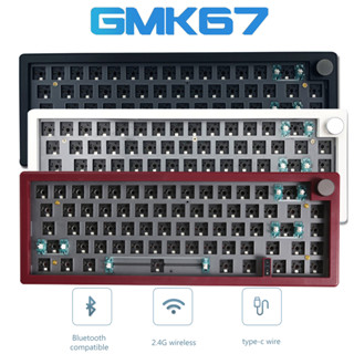 GMK67 ปะเก็น Hot Swap 3 โหมดเชื่อมต่อแป้นพิมพ์ Mechanical RGB พร้อมลูกบิด สําหรับ Cherry Gateron Kailh