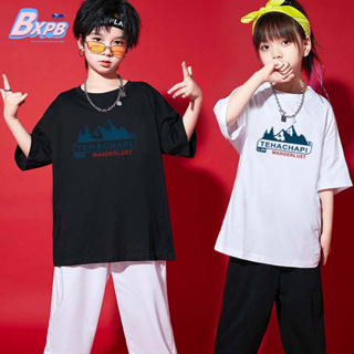 Bxpb เสื้อยืดลําลอง ผ้าฝ้าย แขนสั้น พิมพ์ลาย ทรงหลวม ใส่สบาย คุณภาพสูง แฟชั่นฤดูร้อน สําหรับเด็กผู้ชาย ผู้หญิง อายุ 110-170 3-15 ปี