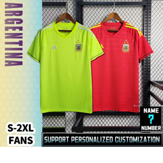 เสื้อกีฬาแขนสั้น ลายทีมชาติฟุตบอล Argentine goalkeeper ทีมเยือน ไซซ์ S - 2XL