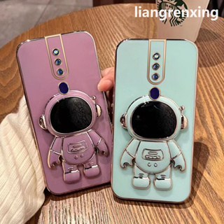 เคส OPPO F11 Pro OPPO F11 เคสโทรศัพท์มือถือ ซิลิโคนนิ่ม กันกระแทก ลายนักบินอวกาศ พร้อมที่ตั้งวาง สําหรับ OPPO F11 Pro OPPO F11 DDYHY03 น่ารัก ลายการ์ตูน กันกระแทก