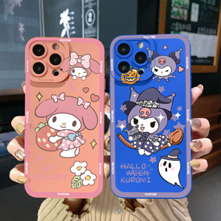 เคสโทรศัพท์มือถือ ขอบสี่เหลี่ยม ลาย Magicdi Broom Kuromi สําหรับ Samsung Galaxy A33 A53 A73 5G A32 A52S A72 A31 A41 A71