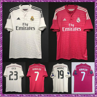 เสื้อยืด ลายทีมฟุตบอล Real Madrid 2014/2015 ชุดเหย้า สไตล์เรโทร