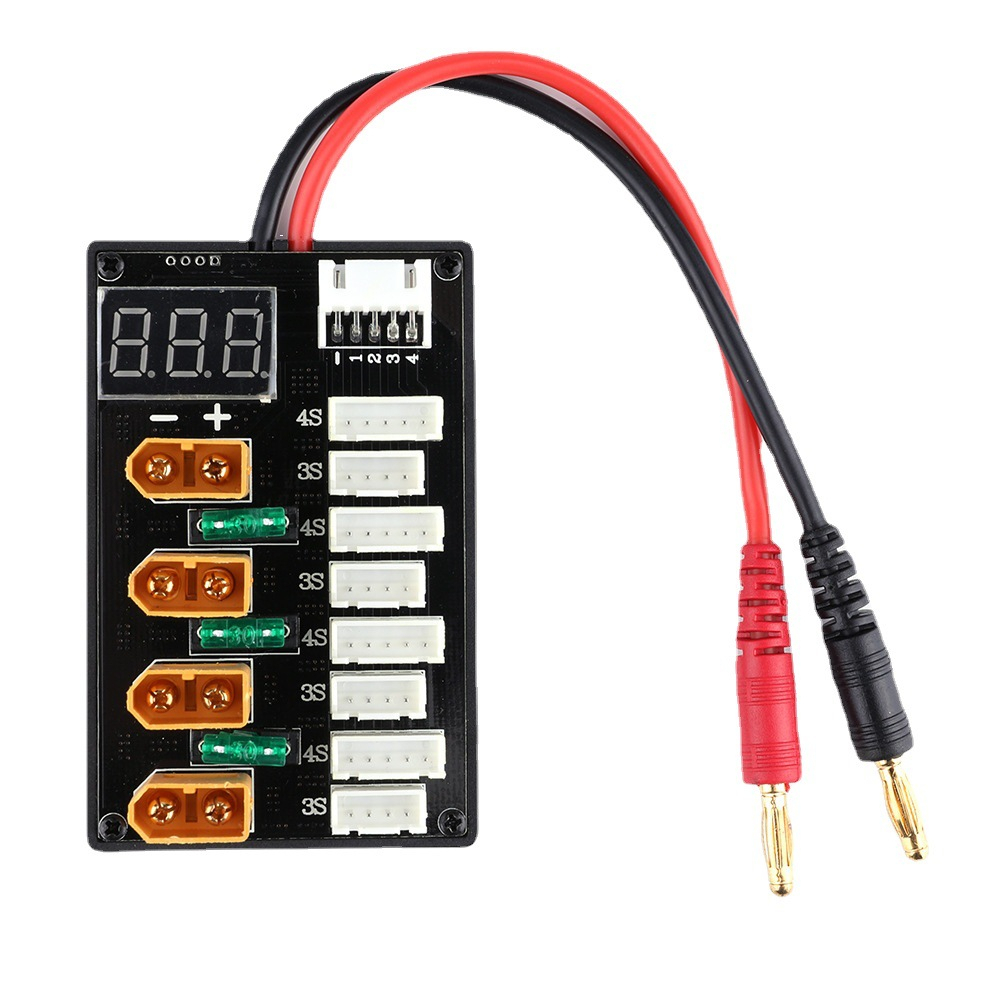 บอร์ดชาร์จแบตเตอรี่ XT30 Plug 1S-3S XT60 Plug 3S-4S พร้อมเครื่องทดสอบแรงดันไฟฟ้า สําหรับ IMAX B6 B6AC