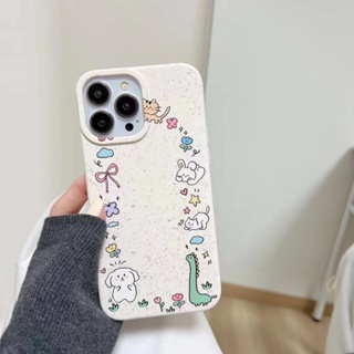 เคสโทรศัพท์มือถือ ลายการ์ตูน สีขาว สําหรับ iPhone 7 8plus x xr xsmax 11 pro max 12 12pro 12promax 13 13pro 13promax 14 14plus 14promax