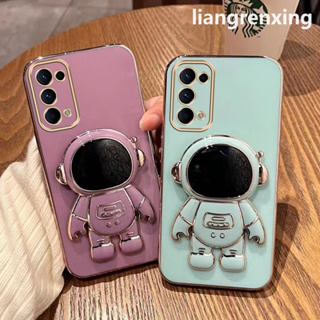 เคส oppo RENO 5 5g oppo RENO 4 4g เคสโทรศัพท์มือถือ ซิลิโคนนิ่ม กันกระแทก ลายนักบินอวกาศ พร้อมที่ตั้งวาง สําหรับ oppo RENO 5 5g oppo RENO 4 4g DDYHY03 น่ารัก ลายการ์ตูน กันกระแทก