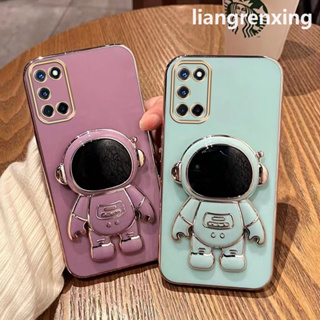 เคส OPPO A92 OPPO A52 A74 5G ใหม่ เคสโทรศัพท์มือถือ ซิลิโคนนิ่ม กันกระแทก ลายนักบินอวกาศ พร้อมที่ตั้งวาง สําหรับ OPPO A92 OPPO A52 A74 5G DDYHY03 น่ารัก ลายการ์ตูน กันกระแทก