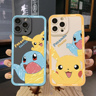 เคสโทรศัพท์มือถือ ขอบสี่เหลี่ยม แบบป้องกันเต็ม ลายปิกาจู สําหรับ Infinix Hot 20S 20i 30i 9 30 20 Play Smart 6 Plus X6823 Zero 5G 2023