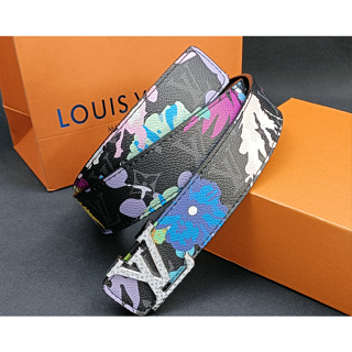 พร้อมส่ง Louis Vuitton เข็มขัดหนังวัว สีพื้น สไตล์นักธุรกิจ