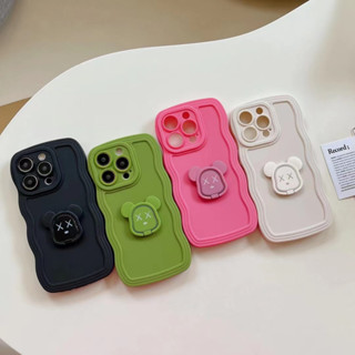 เคสโทรศัพท์มือถือ กันกระแทก ลายคลื่นน่ารัก พร้อมขาตั้ง สําหรับ realme 8 5G realme 7 5G realme 9 5G