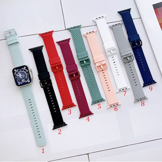 สายนาฬิกาข้อมือซิลิโคน สําหรับ Series 8 สาย Series7 สายนาฬิกา Series 6 Series 5 4 3 2 1 se se2 Ultra Strap Size 49 มม. 41 มม. 45 มม. 38 มม. 40 มม. 42 มม. 44 มม สายแอปเปิ้ลวอช 8