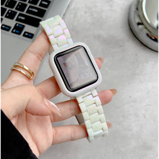 สายนาฬิกาข้อมือ เรเดียม แกะสลัก พร้อมเคส สําหรับ Watch Series 8 สายนาฬิกา Series7 สาย Series6 5 4 3 2 1 SE SE2 Ultra Strap ขนาด 38 มม. 40 มม. 44 มม. 41 มม. 45 มม. 42 มม. 49 มม สายแอปเปิ้ลวอช