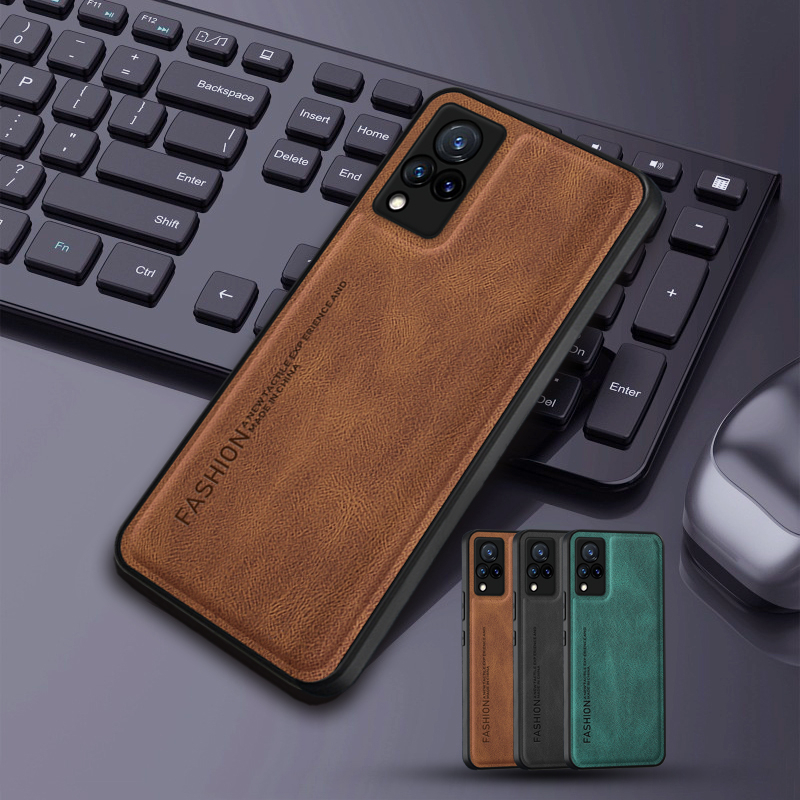 สําหรับ VIVO V21 เคสโทรศัพท์หรูหราปลอกหนังสําหรับ VIVO V21 กรณี Matte ปลอก