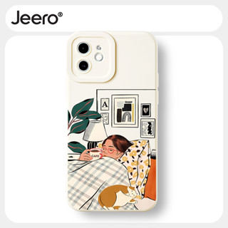 Jeero เคสไอโฟน เคสซิลิโคนนุ่มกันกระแทกน่ารักตลก เคสโทรศัพท์ Compatible for iPhone 15 14 13 12 11 Pro Max SE 2020 X XR XS 8 7 6 6S Plus พลัส HFF2933