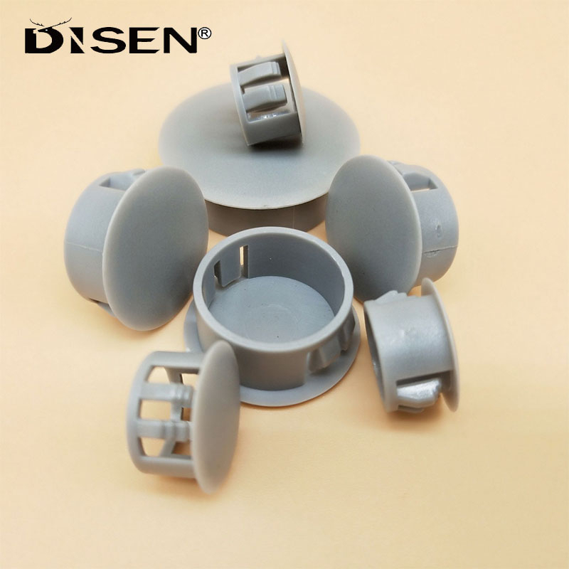10 ชิ้น Nloy Hole Plug Snap-on ฝาครอบรูปลั๊กไนลอนฝุ่นหมวกแบนหัวจองปลั๊กสําหรับกล่องตาราง Extra Hole 5-50 มม.