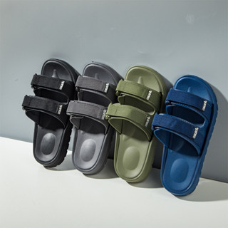 รองเท้าแตะ พื้นหนา สีดํา สไตล์เวียดนาม สําหรับผู้ชาย