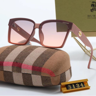 BURBERRY ใหม่ แว่นตากันแดด กรอบสี่เหลี่ยม หรูหรา อเนกประสงค์ ป้องกันรังสียูวี 400 สําหรับขับรถ ปาร์ตี้