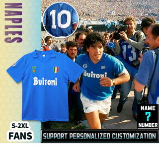 เสื้อกีฬาแขนสั้น ลายทีมชาติฟุตบอล Napoli 87-88 ชุดเหย้า ไซซ์ S-2XL