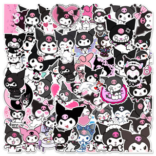 สติกเกอร์ ลาย Kuromi Series Sanrio กันน้ํา สําหรับตกแต่ง DIY จํานวน 50 ชิ้น ต่อชุด