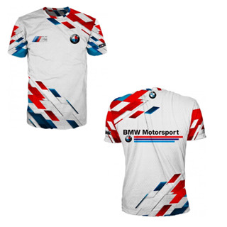 เสื้อยืดแขนสั้น พิมพ์ลาย BMW Motorsport 3 มิติ เหมาะกับฤดูร้อน สําหรับผู้ชาย