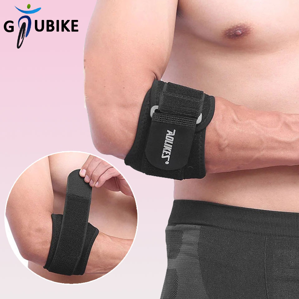 Gtubike ปรับเทนนิสข้อศอกสนับสนุนรั้งฟิตเนสกอล์ฟกีฬาการบีบอัดสายรัดข้อศอกยามแขน