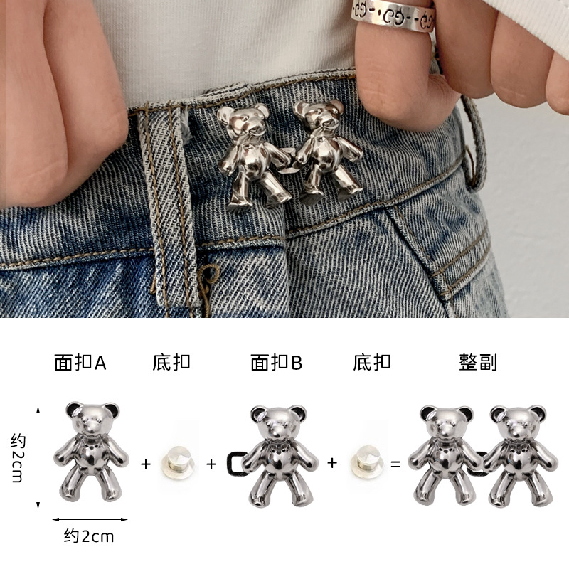 [Beautiful Magpie] หัวเข็มขัด รูปหมีน่ารัก ถอดออกได้ สําหรับกางเกงยีน กระโปรงยีน เอวใหญ่ - รูปที่ 2