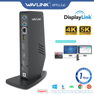 Wavlink แท่นวาง HDMI 5K@60Hz หรือ Dual 4K@60Hz สําหรับแล็ปท็อป เดสก์ท็อป และโทรศัพท์ Android