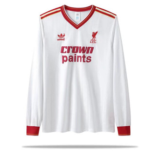 เสื้อกีฬาแขนสั้น ลายทีมชาติฟุตบอล Liverpool 1985 87 ชุดเยือน สีขาว สําหรับผู้ชาย ไซซ์ S - 2XL