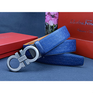 SALVATORE FERRAGAMO พร้อมส่ง เข็มขัดอัตโนมัติ ลายเกือกม้าฟิลาเดลเฟีย สําหรับผู้ชาย