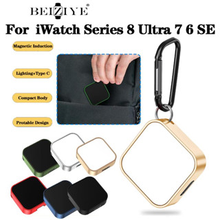 2in1 ที่ชาร์จแม่เหล็กไร้สาย โลหะ แบบพกพา สําหรับ iWatch Series 8 Ultra 7 6 5 4 3 2 1 Usb C