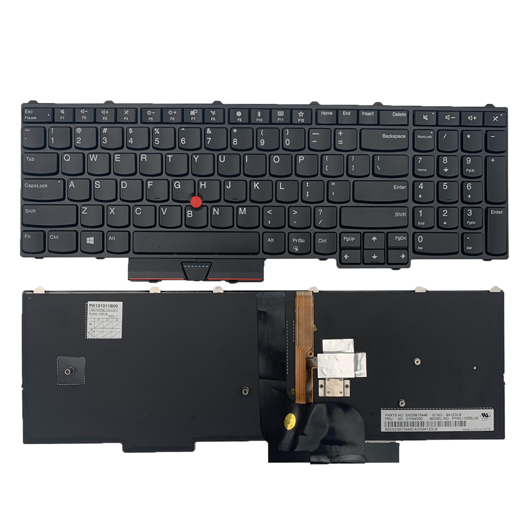 สําหรับ IBM Lenovo ThinkPad P51 P71 คีย์บอร์ด US อังกฤษ QWERTZ 00PA341 backlit