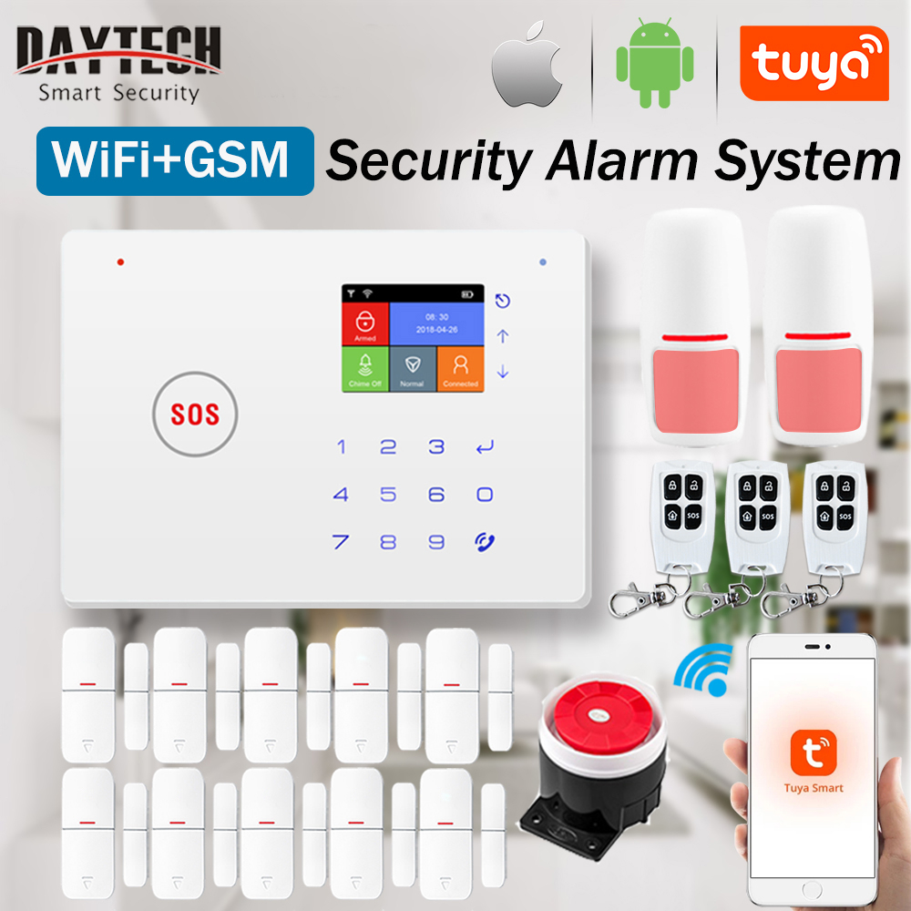DAYTECH TUYA APP ชุดอุปกรณ์รักษาความปลอดภัยในบ้านอัจฉริยะ รุ่น WIFI06-KIT4 พร้อมรีโมท เชื่อมต่อ WiFi