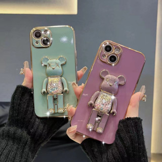 เคส Redmi Note 12 4G Redmi Note 12 5G Redmi Note 12 pro Redmi 12C ผู้ถือลูกอมขอบตรงกรณีโทรศัพท์หมีความรุนแรง