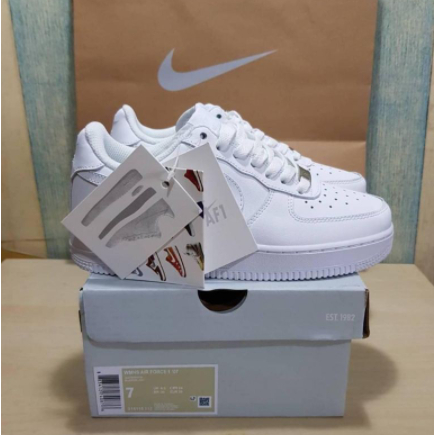 Nike Air Force 1 AF1 รองเท้าผ้าใบ สีขาว สําหรับผู้หญิง ผู้ชาย