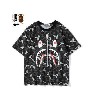 3868 เสื้อยืดแขนสั้น พิมพ์ลายพราง BAPE 23ss แฟชั่นสําหรับผู้ชาย