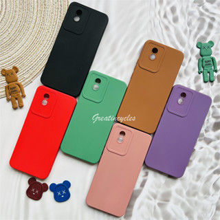 เคสซิลิโคนนิ่ม TPU เนื้อแมตต์ ป้องกันกล้อง สีแคนดี้ สําหรับ vivo Y02T