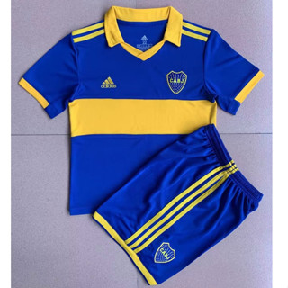 เสื้อกีฬาแขนสั้น ลายทีมชาติฟุตบอล Boca Kids Kit ชุดเหย้า 22/23 ชุดเหย้า สีฟ้า สําหรับเด็ก