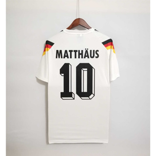 เสื้อกีฬาแขนสั้น ลายทีมชาติฟุตบอล MATTHAUS KLINSMANN 1990 คุณภาพสูง สไตล์เยอรมนีเรโทร