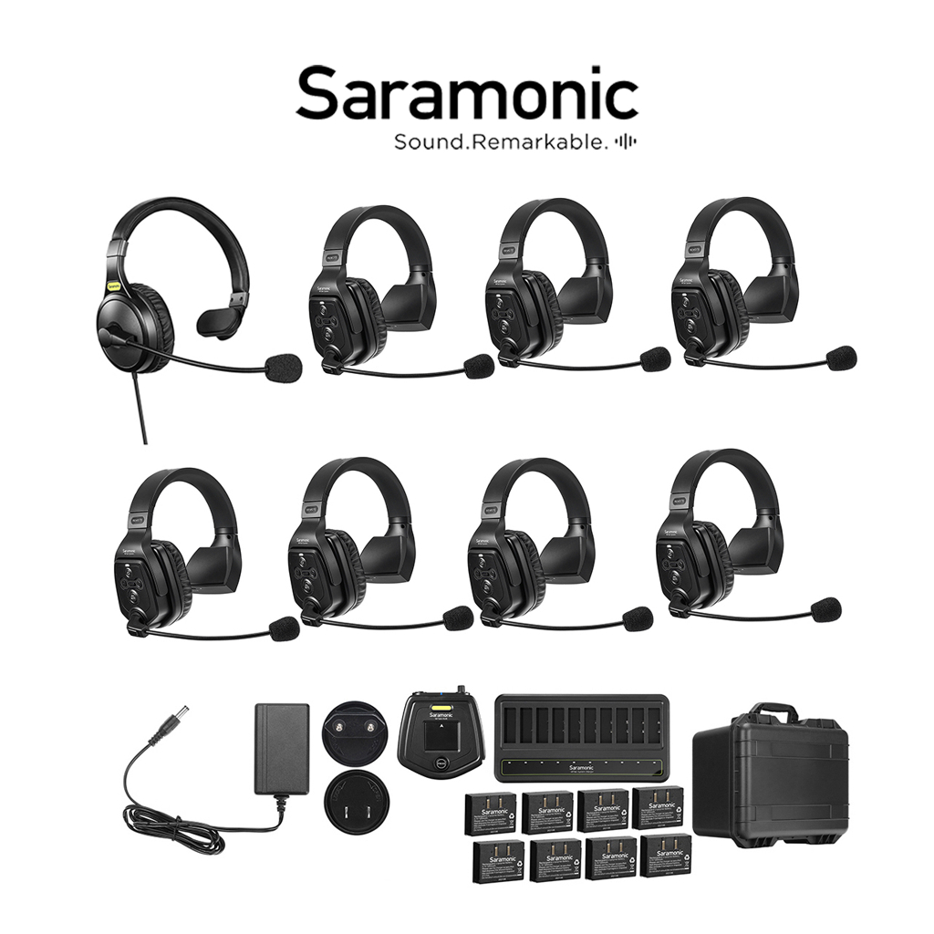 Saramonic WiTalk WT8S Professional Wireless Intercom ชุดหูฟังระบบ 8-Person Head-Mounted Integrated W