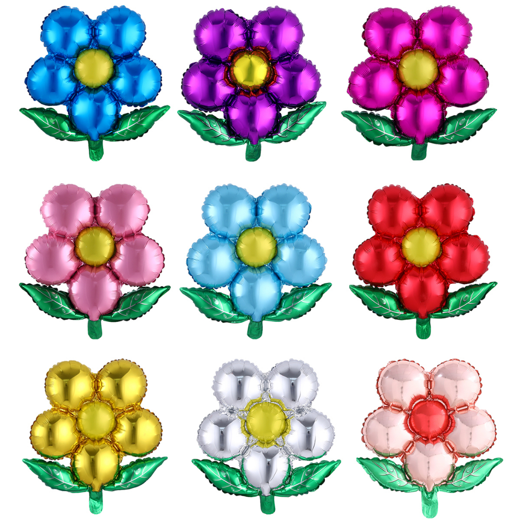 ลูกโป่งฟอยล์ รูปกลีบดอกไม้ห้ากลีบ หลากสี สําหรับตกแต่งห้องแต่งงาน งานเลี้ยงวันเกิด 5 ชิ้น