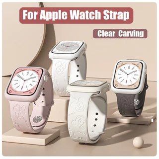 ฟรีเคส ! สายนาฬิกาข้อมือ ยางซิลิโคน 3D สําหรับ Compatible for Watch Strap Series11,10 9 8 แอปเปิ้ลวอช 7 Series 6 Series 5 4 3 2 1 SE SE2 Imprint Ultra ขนาด 41 45 40 44 มม. 38 มม. 42 มม. 44 มม สายแอปเปิ้ลวอช 11 สายนาฬิกา