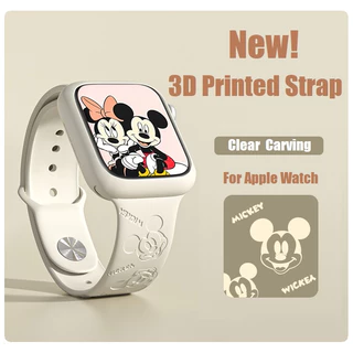 ฟรีเคส ! สายนาฬิกาข้อมือ ยางซิลิโคน 3D สําหรับ Compatible for Watch Strap Series11,10 9 8 แอปเปิ้ลวอช 7 Series 6 Series 5 4 3 2 1 SE SE2 Imprint Ultra ขนาด 41 45 40 44 มม. 38 มม. 42 มม. 44 มม สายแอปเปิ้ลวอช 11 สายนาฬิกา