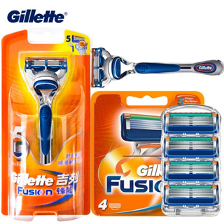 Gillette Fusion 5 ใบมีดโกน ของแท้ แบบเปลี่ยน สําหรับเครื่องโกนหนวด ขนหน้าผู้ชาย