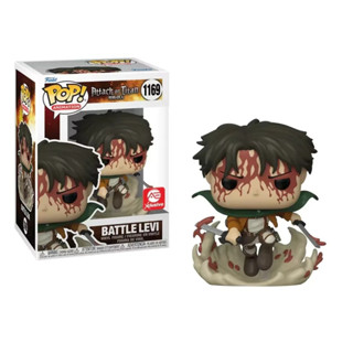 Funko Pop!  โมเดลฟิกเกอร์ไวนิล Attack on Titan Levi Ackerman Battle Damage ของเล่นสําหรับเด็ก