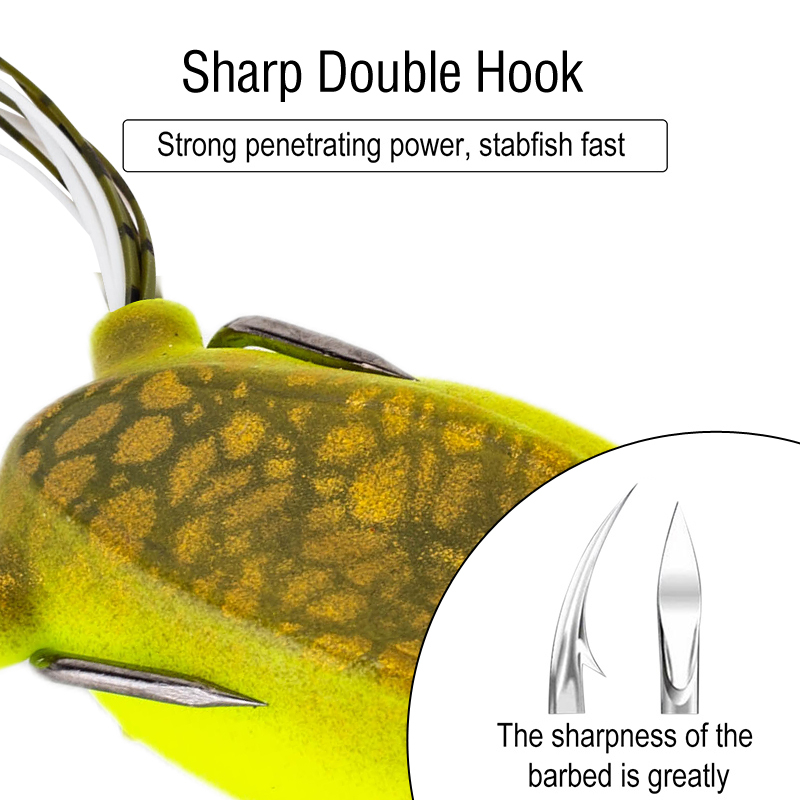 เหยื่อตกปลา รูปกบ 3D 13.5 ซม. 9 กรัม พร้อมตะขอคู่ 1 ชิ้น - รูปที่ 4